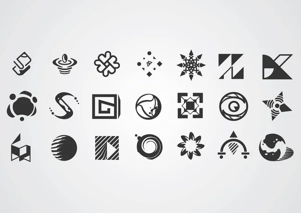 Set Abstract Icons — Stock Vector