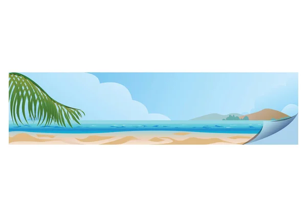 Εικονογράφηση Πανό Παραλίας — Διανυσματικό Αρχείο
