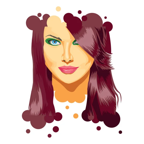 Abstract Woman Head — Stock Vector