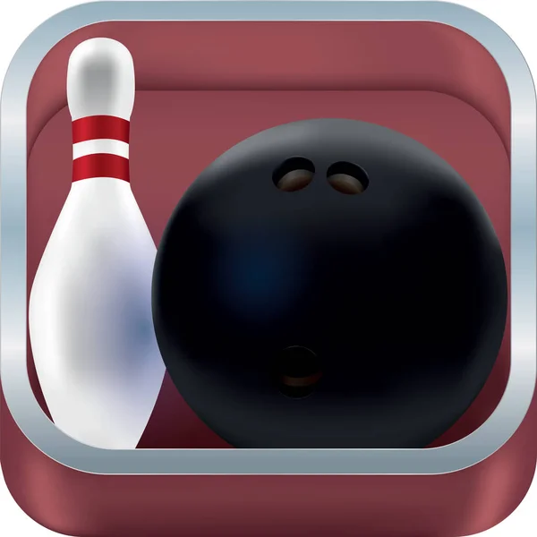 Bowling Pin Und Ball — Stockvektor