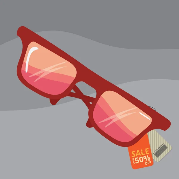 带销售标签的太阳镜 — 图库矢量图片