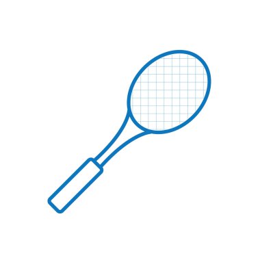 Bir tenis raketi illüstrasyonu.