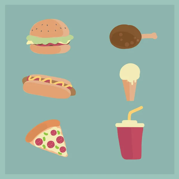 Uma Ilustração Fast Food —  Vetores de Stock
