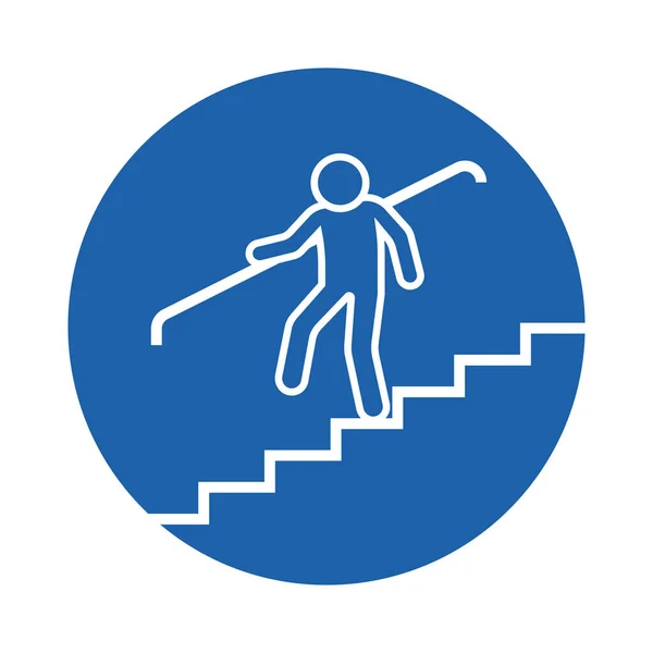 Person Geht Die Treppe Hinunter — Stockvektor