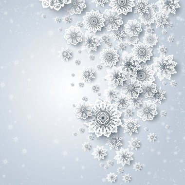 Çiçek kar taneleri tasarım arka planı