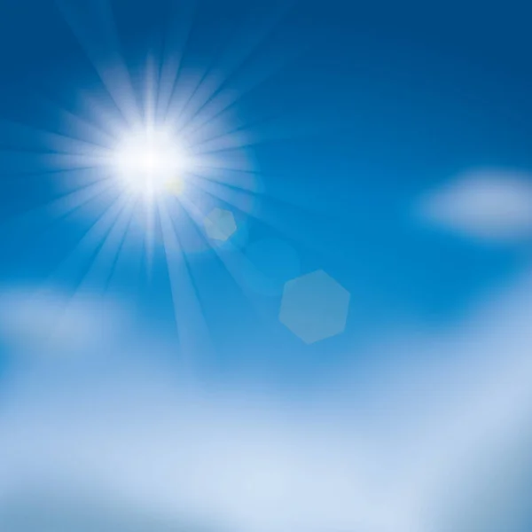 Яркое Солнце Небе — стоковый вектор