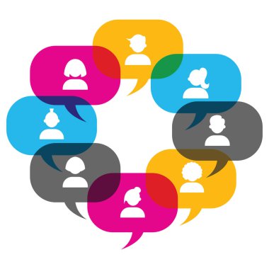 İnsanlarla konuşma kabarcıkları