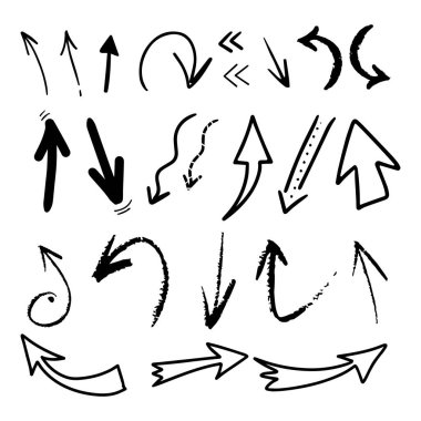 Çizim El Yapımı Vektör Oku Ayarının Çizim çizimi