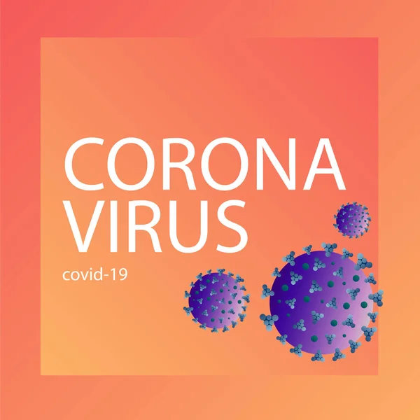 Un nouveau coronavirus. Virus chinois covid-19 ncov . — Image vectorielle