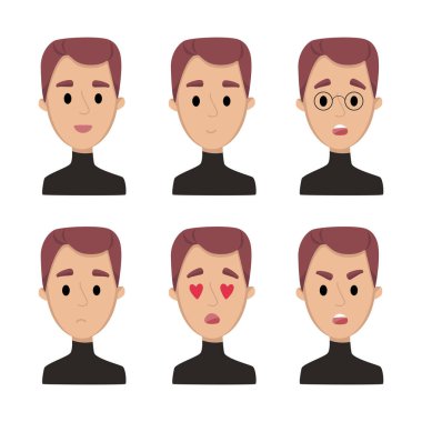 Altı farklı genç erkek duyguları.. 