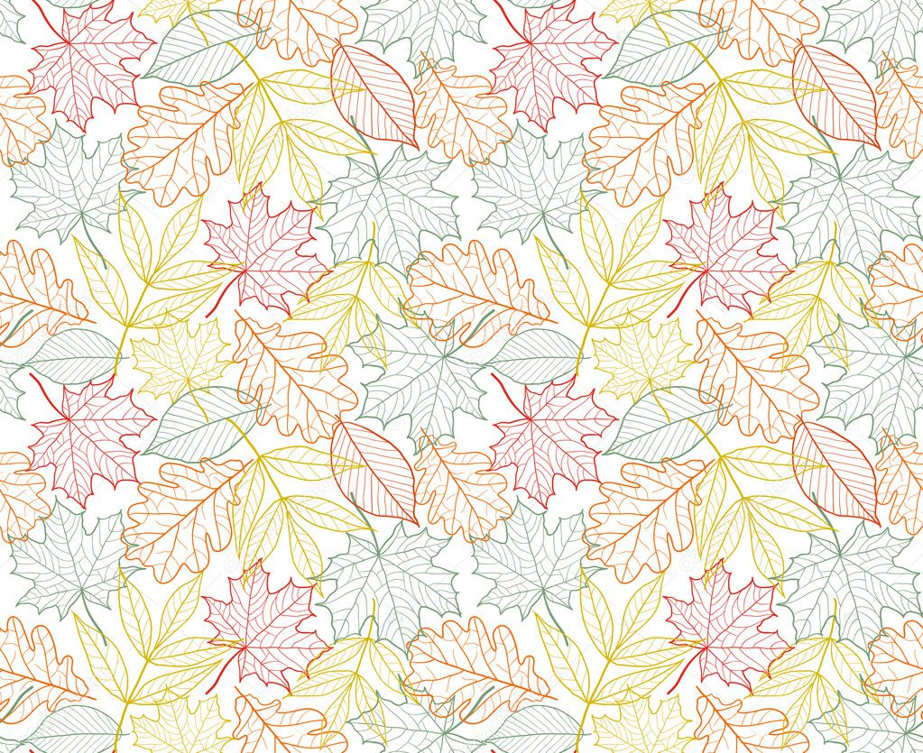 leaf texture vector seamless foliage autumn pattern