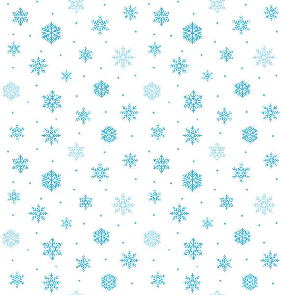 Hermoso copo de nieve vector sin costuras telón de fondo feliz navidad wra — Vector de stock