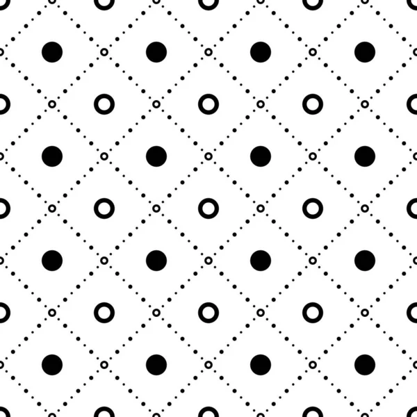 Polka Dot Line Rhombus Płynny Wzór Tle Tapety Monochromatyczny Wzór — Wektor stockowy