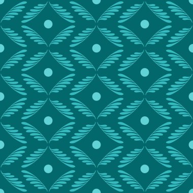 Batik Endonezya Tek Krom Mavi Tosca Dikensiz Duvar Kağıdı. Tekstil, Kumaş, kağıt, baskı, kapak ve daha fazlası için geleneksel Etnik Desen.