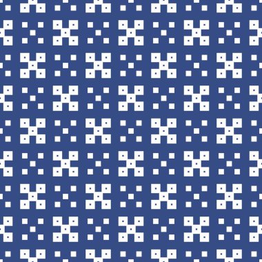 Soyut Kare Çapraz Tekrarla Kusursuz Arkaplan Duvar Kağıdı Mavi tek renkli. Tekstil, kumaş, baskı, ambalaj, kağıt ve daha fazlası için desen.