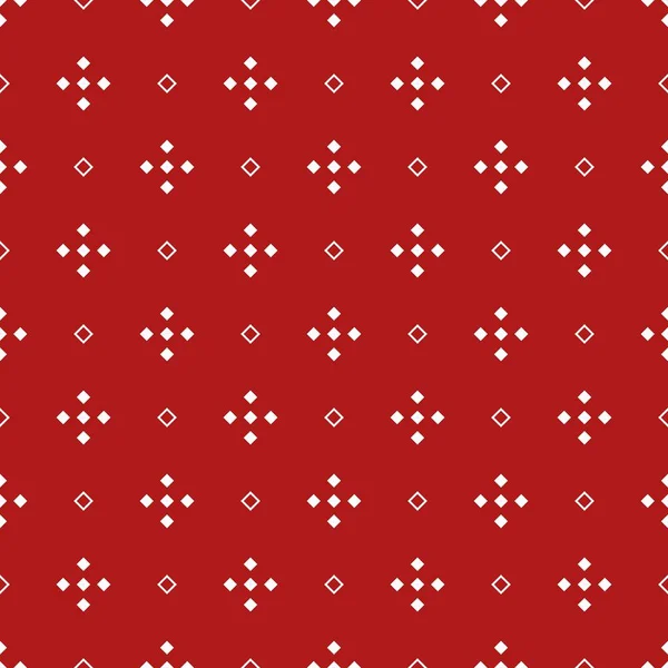 Abstraktes Kreuz Quadratische Raute Elegante Nahtlose Muster Hintergrundtapete Mit Roter — Stockvektor