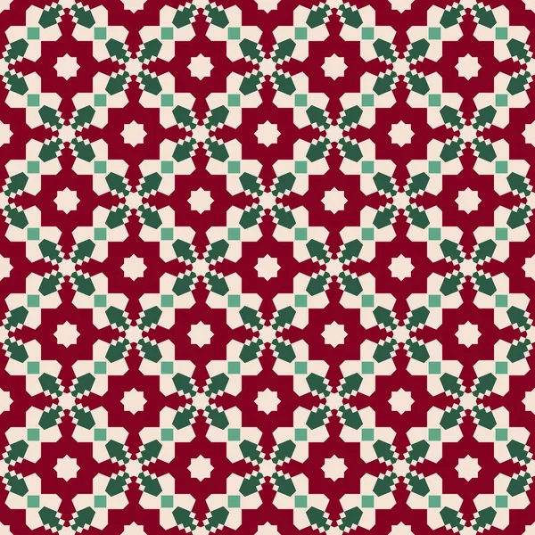 Arabiska Islamiska Sömlösa Mönster Bakgrund Bakgrund Bakgrund Kombination Färger Rött — Stock vektor