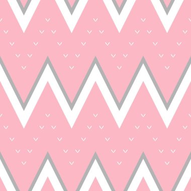Basit zigzag, pürüzsüz desensiz arka plan duvar kağıdı. Pembe ve gri kombinasyon renkleri. Tekstil, kumaş, kağıt, baskı, iç mekan, dekor ve daha fazlası için desen.