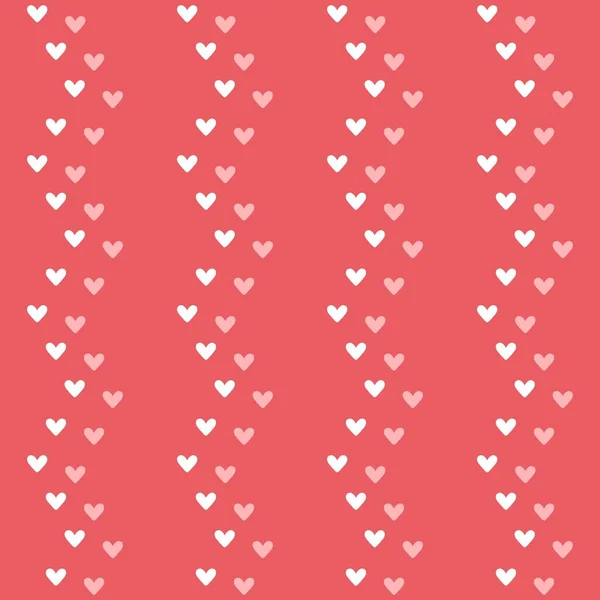 ピンクのシンプルな愛の心モノクロシームレスパターン背景壁紙 インテリア 装飾などのためのパターン — ストックベクタ