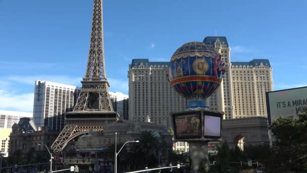 Las Vegas Hotel Parigi — Video Stock