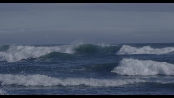 Onde Del Mare Sulla Costa Islanda — Video Stock