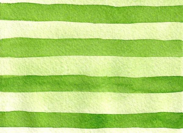 Aquarelle Abstraite Dessinée Main Rayures Vertes Fond Abstrait Vert — Photo