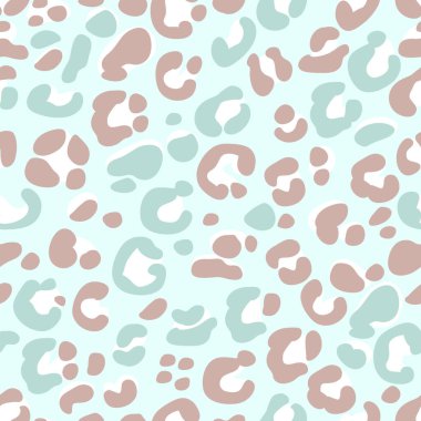 Hassas pastel naneli vektör leopar deseni