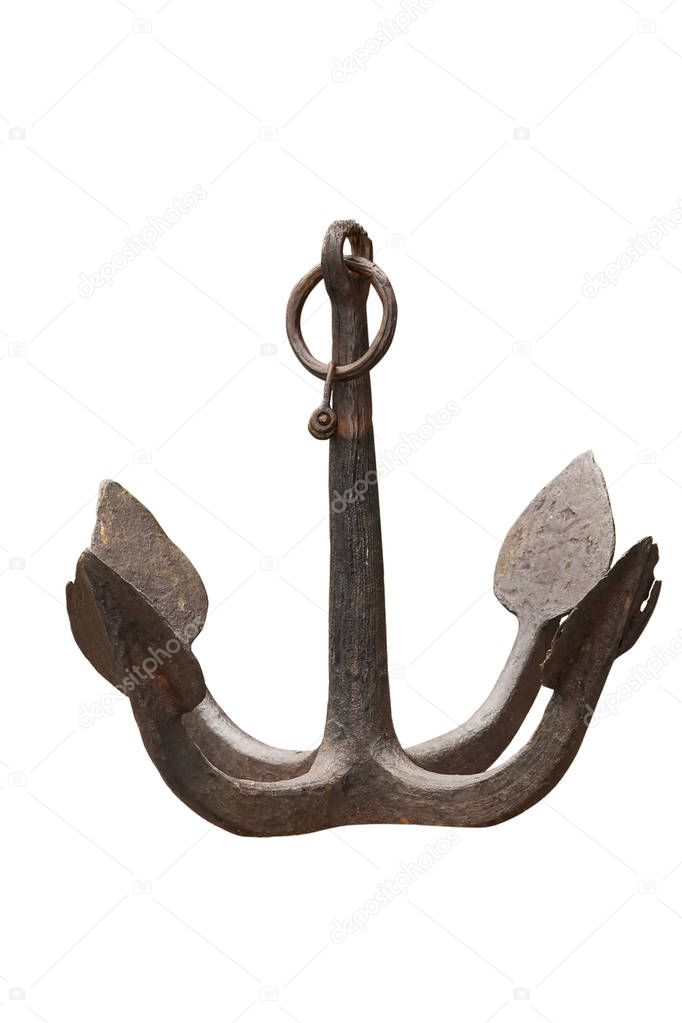 Old steel anchor from the ship