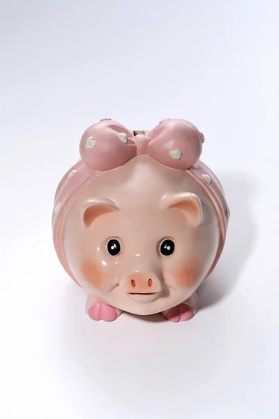 Piggy Bank Białym Tle — Zdjęcie stockowe