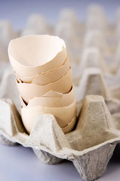 Een Stapel Eierschalen Eierschaal — Stockfoto