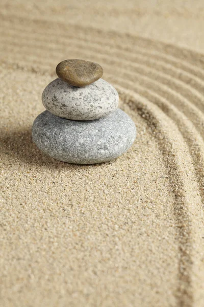 Tres Piedras Apiladas Jardín Rocas — Foto de Stock