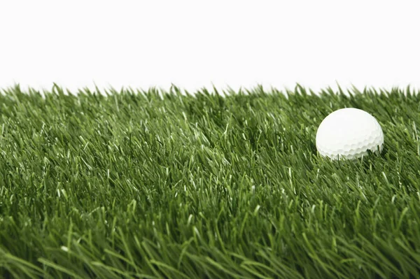 Golfbal Geplaatst Gras — Stockfoto
