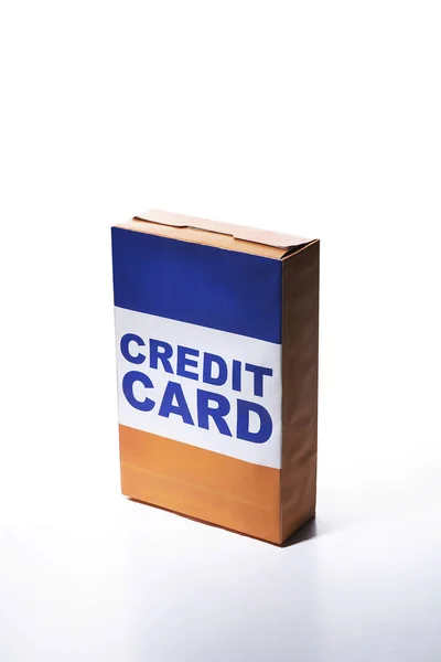 Κουτί Ετικέτα Πιστωτικής Κάρτας — Φωτογραφία Αρχείου