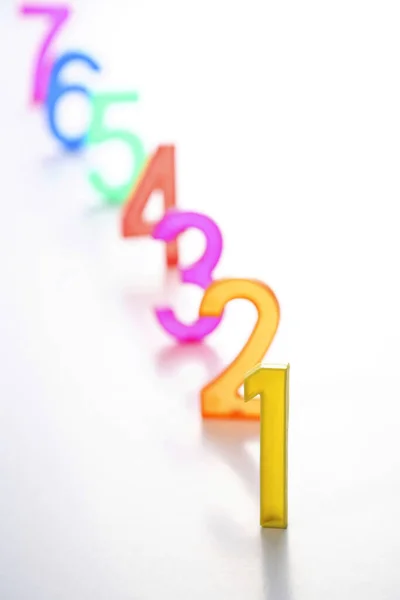 Numbers White Background — Stock Photo, Image