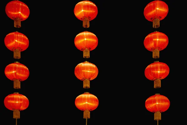 Chińskie Lampiony Nocy — Zdjęcie stockowe