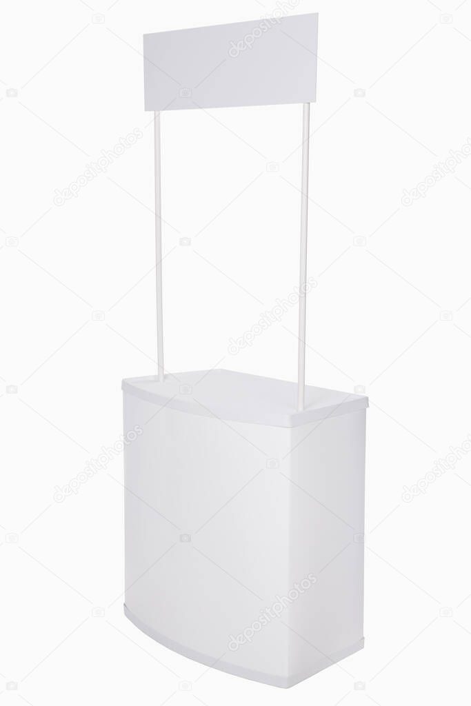 Booth isolated on a white background