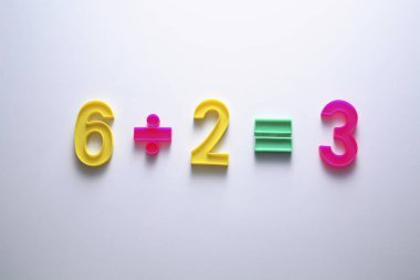 Beyaz arkaplana karşı matematik