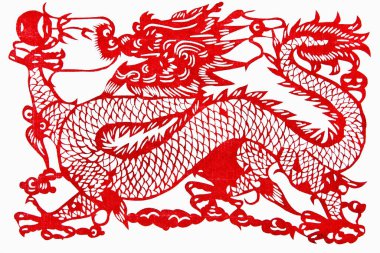 Geleneksel Çin kırmızı kağıt kesimi