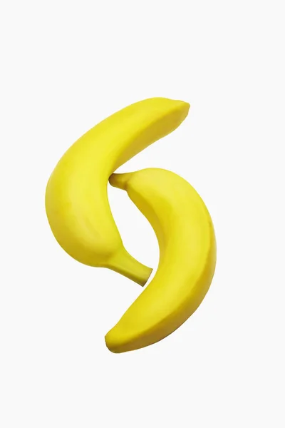 Banananas White Background — стоковое фото