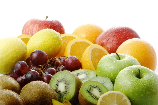 Variedad Frutas Sobre Fondo Blanco — Foto de Stock