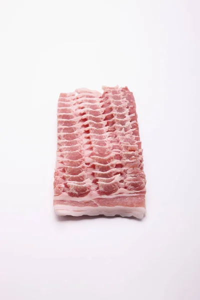 Ventre Porc Sur Fond Blanc — Photo