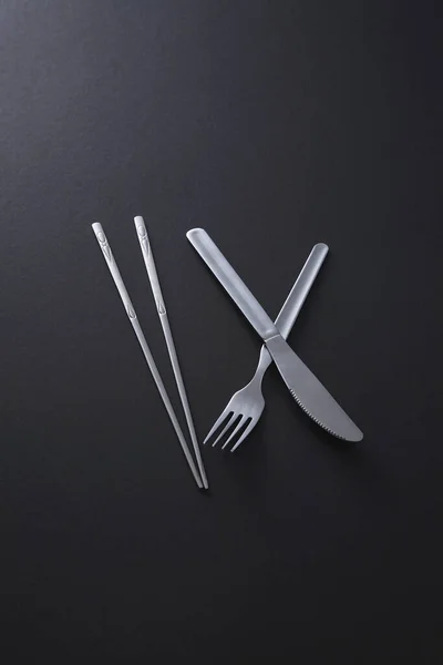 Pałeczki Widelec Nóż — Zdjęcie stockowe