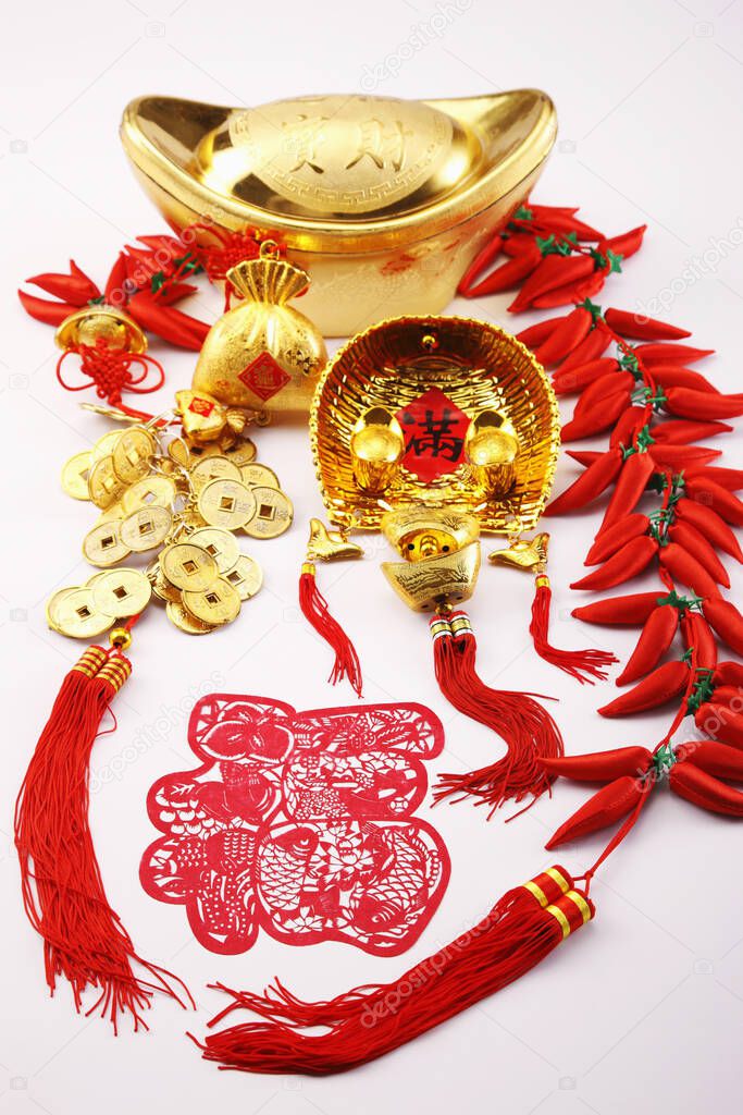 Traditional chinese decorations close-up view