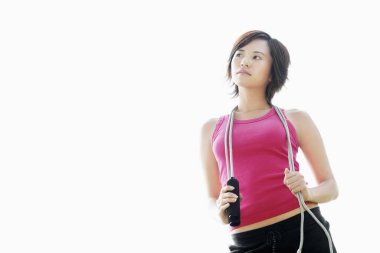 atlama ipi ile kadın