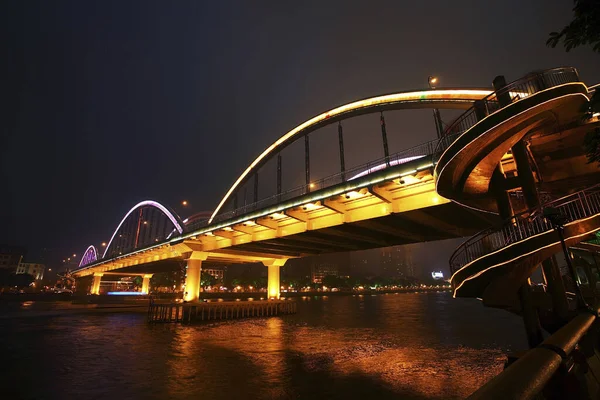 Guangzhou Pearl River Noite — Fotografia de Stock