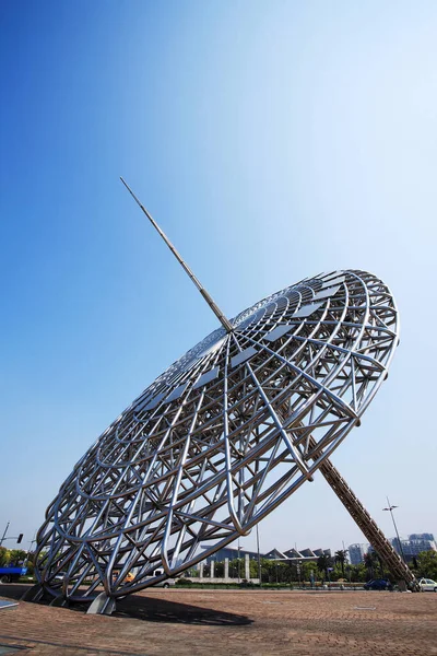 Moderne Skulptur Der Sonnenuhr Shanghai Architektonische Strukturen — Stockfoto