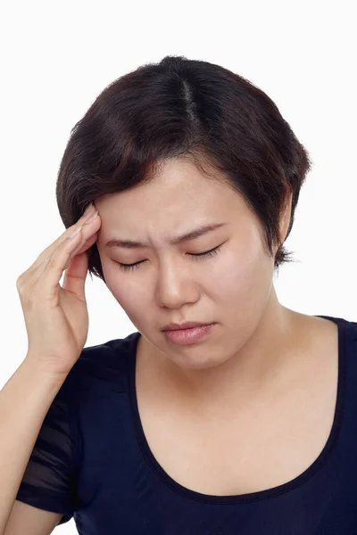 Expresión Facial Mujer Aislada Sobre Fondo Blanco — Foto de Stock