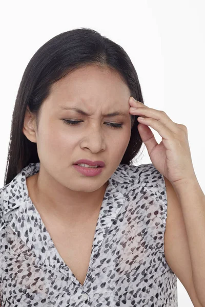 Expresión Facial Mujer Aislada Sobre Fondo Blanco — Foto de Stock