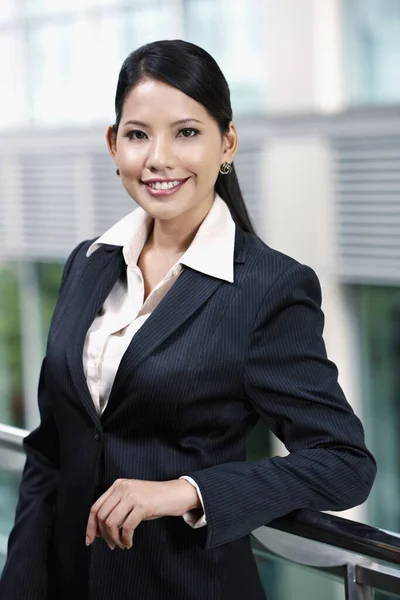 Businesswoman Smiling Camera — Stock Photo, Image