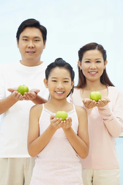 Сім Зеленими Яблуками — стокове фото